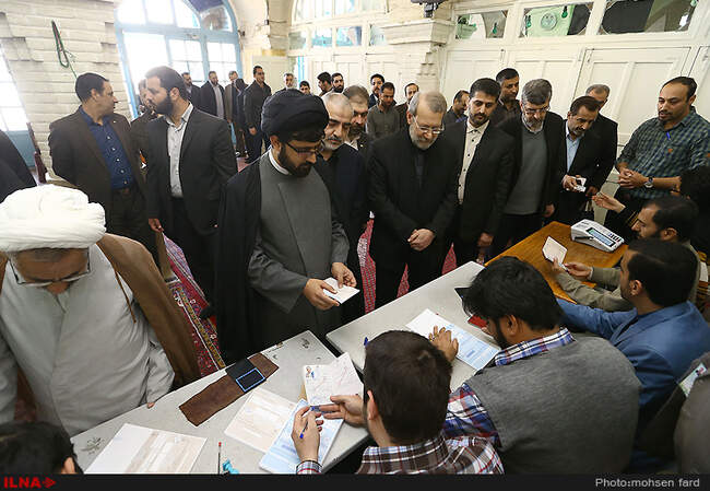 حضور دکتر لاریجانی در انتخابات مجلس شورای اسلامی و مجلس خبرگان رهبری