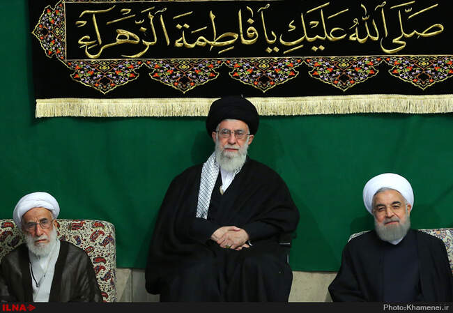 مراسم عزاداری و سوگواری شهادت حضرت فاطمه‌ی زهرا(س) با حضور رهبر انقلاب اسلامی