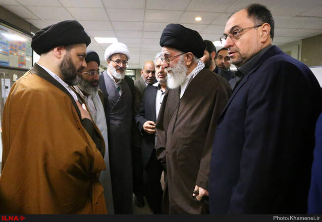 عیادت رهبر انقلاب از آیت‌الله موسوی اردبیلی