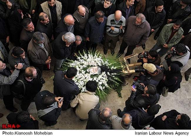 مراسم تشییع پیکر عظیم جوانروح فیلمبردار سینما و تلویزیون