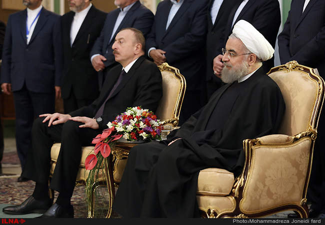 دیدار حسن روحانی با الهام علی اف رئیس جمهور آذربایجان