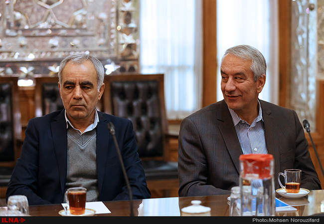 دیدار رئیس و هیات رئیسه فدراسیون فوتبال با دکتر علی لاریجانی
