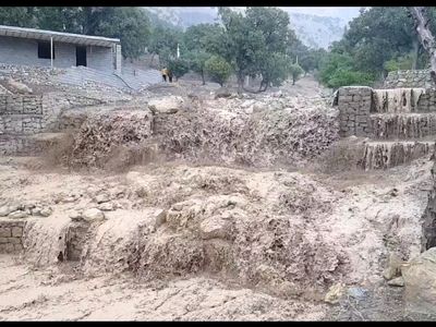 سیل در روستای بَروِل صیدون خوزستان/ هشدار به اهالی منطقه میداوود و پایین دست رودخانه عَلا + فیلم