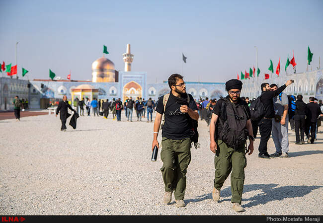 بازسازی صحن های حرم امام رضا در مرز مهران