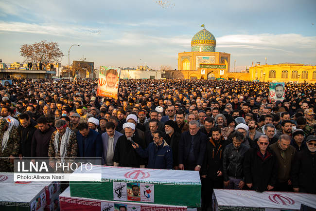 تشییع شهدای مدافع امنیت در قزوین به روایت تصویر