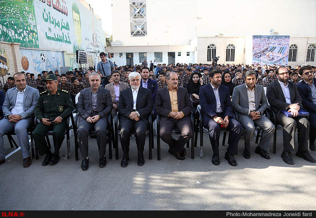 مراسم بازگشایی مدارس با حضور عارف