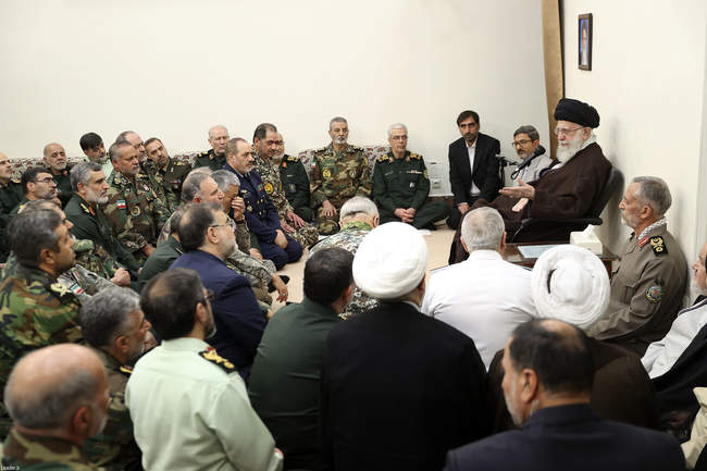 دیدار جمعی از فرماندهان نیروهای مسلح با مقام معظم رهبری