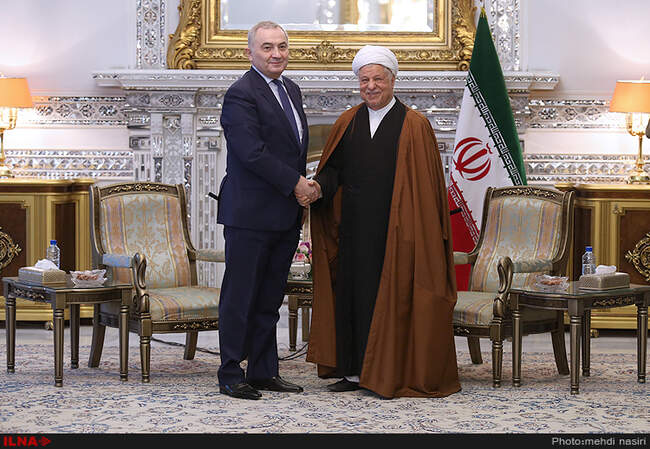 دیدار وزیر خارجه رومانی با آیت الله هاشمی رفسنجانی رئیس مجمع تشخیص مصلحت نظام
