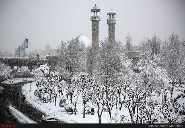 صبح برفی تهران