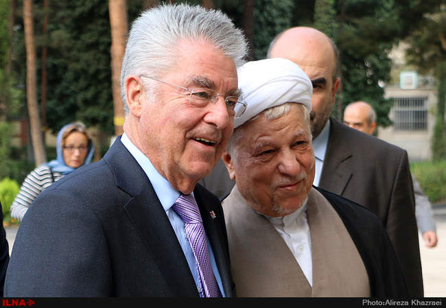 دیدار رییس جمهوری اتریش با آیت الله‌هاشمی رفسنجانی رییس مجمع تشخیص �