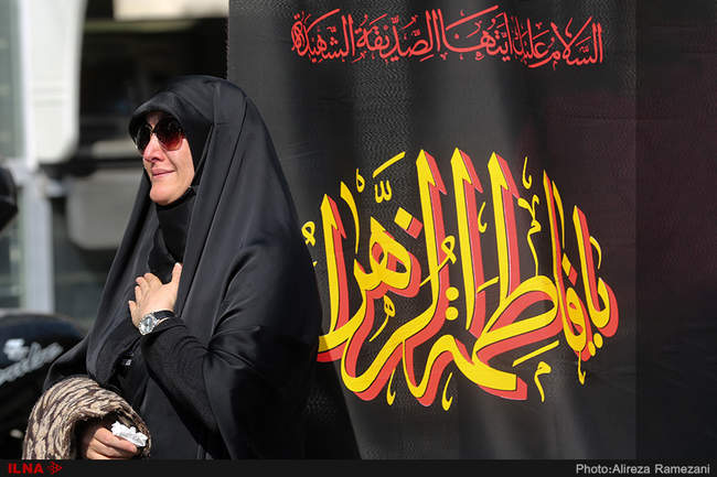 تجمع عزاداران فاطمی در میدان های هفت تیر و فاطمی تهران