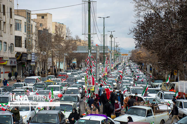 برگزاری راهپیمایی خودرویی در استان قزوین