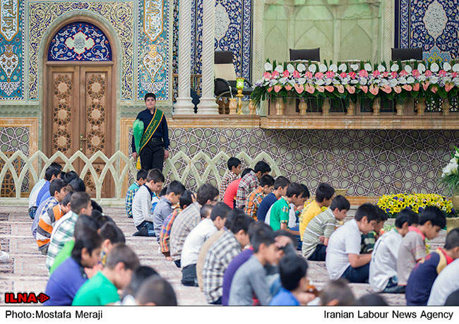 آئین جزء خوانی در حرم حضرت معصومه