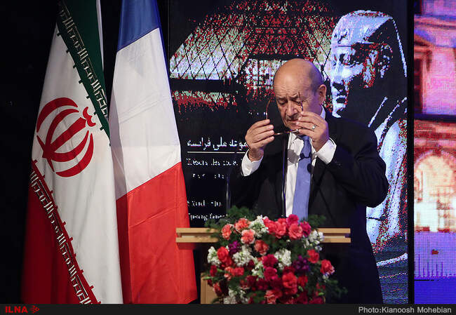 تصاویری از افتتاحیه «لوور در تهران» با حضور وزیر خارجه فرانسه