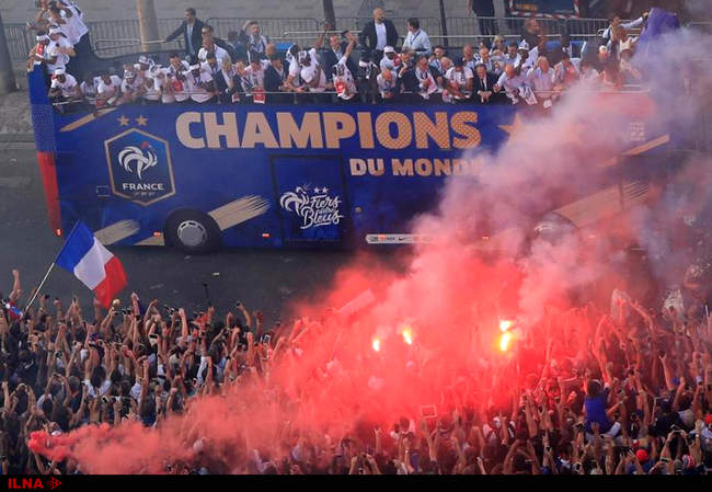  جشن قهرمانی کرواسی و فرانسه در جام جهانی2018