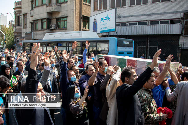 مراسم تشییع و تدفین شهید گمنام در سازمان ثبت احوال کشور