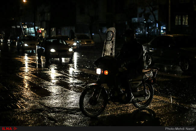 شب بارانی تهران