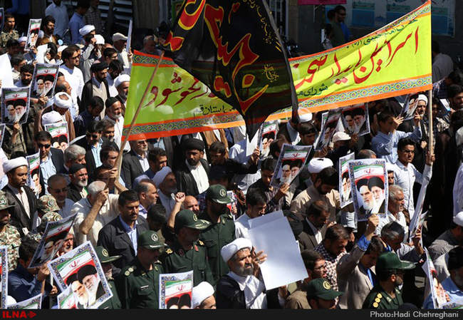 راهپیمایی نمازگزاران در اعتراض به حادثه منا-قم