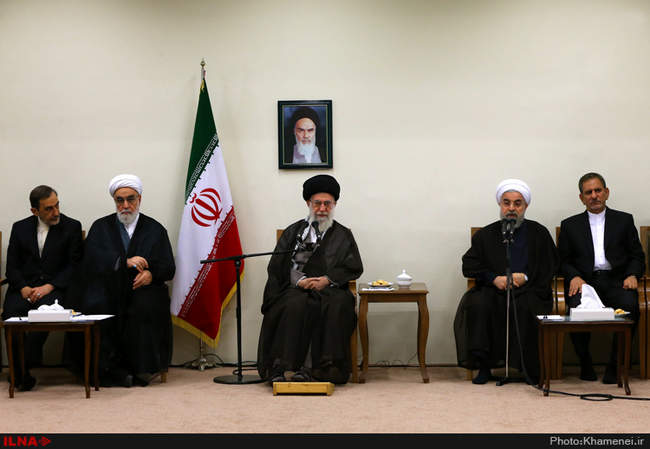 دیدار ‫رئیس جمهور و اعضای هیأت دولت با رهبر انقلاب