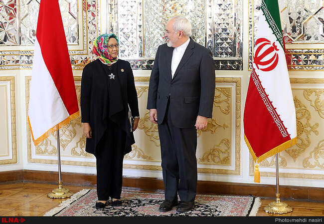 دیدار وزیر امور خارجه اندونزی با محمد جواد ظریف