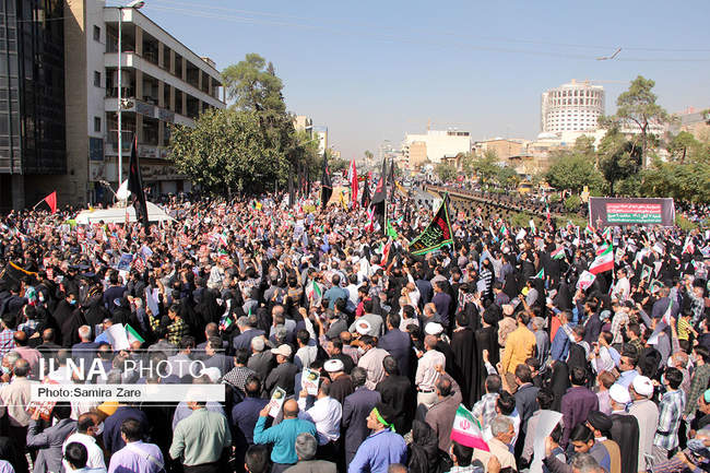 مراسم تشییع شهدای حادثه تروریستی حرم مطهر شاهچراغ(ع)