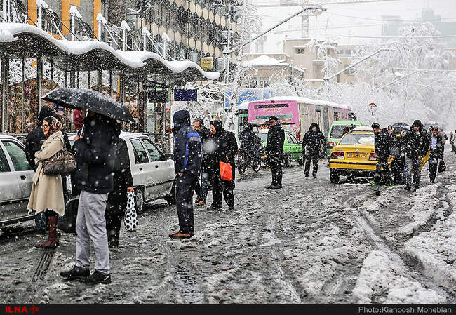 صبح برفی تهران