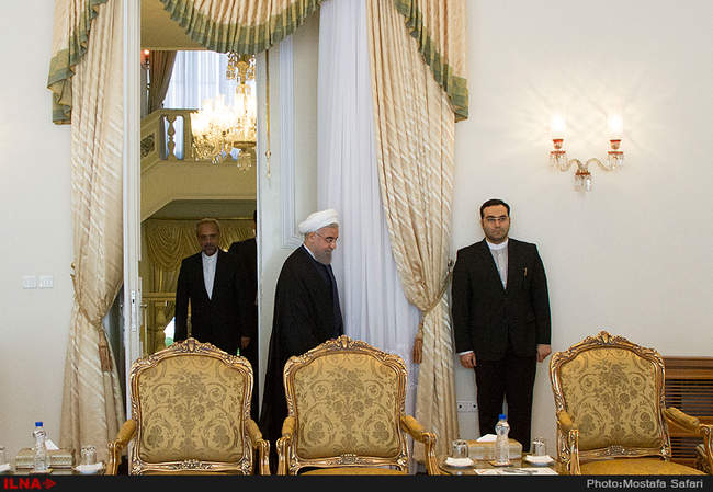 دیدار حسن روحانی رئیس جمهور کشورمان با دیمیتریس سیلورس رئیس مجلس قبر