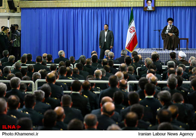 دیدار فرماندهان نیروی انتظامی جمهوری اسلامی با رهبر معظم انقلاب