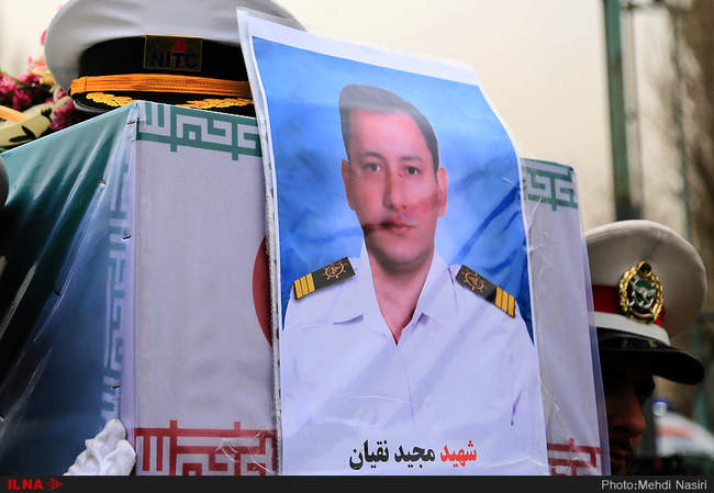 تشییع پیکر سه تن از شهدای کشتی سانچی  در مصلای تهران