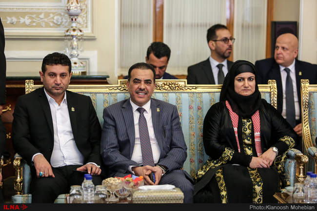 دیدار و نشست خبری روسای مجلس ایران و عراق