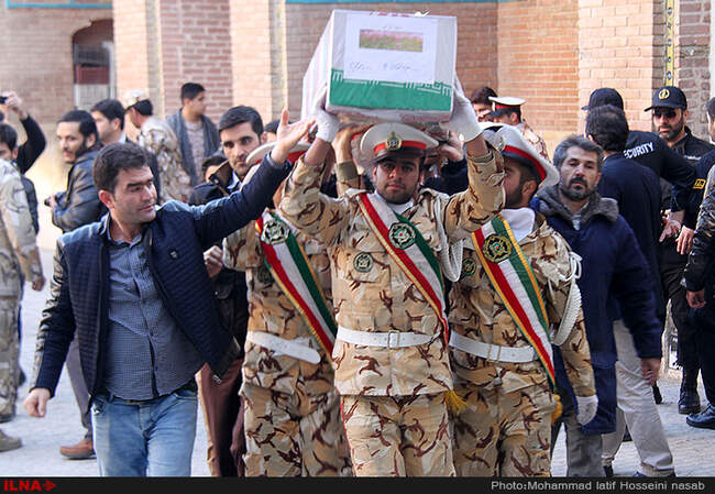 مراسم استقبال از پیکر مطهر ۲۰ شهید گمنام دوران دفاع مقدس/سنندج