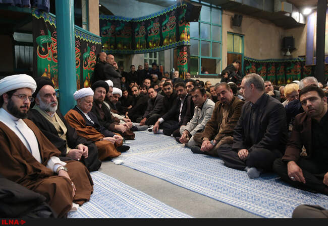 حضور آیت‌الله هاشمی رفسنجانی در مراسم عزاداری هیأت ایثارگران در حسینیه جماران