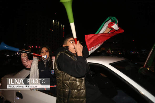 شادی مردم پس از صعود ایران به جام جهانی قطر