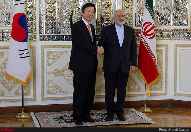 دیدار محمدجواد ظریف، وزیر امور خارجه کشورمان با یون بیونگ سه وزیر خا