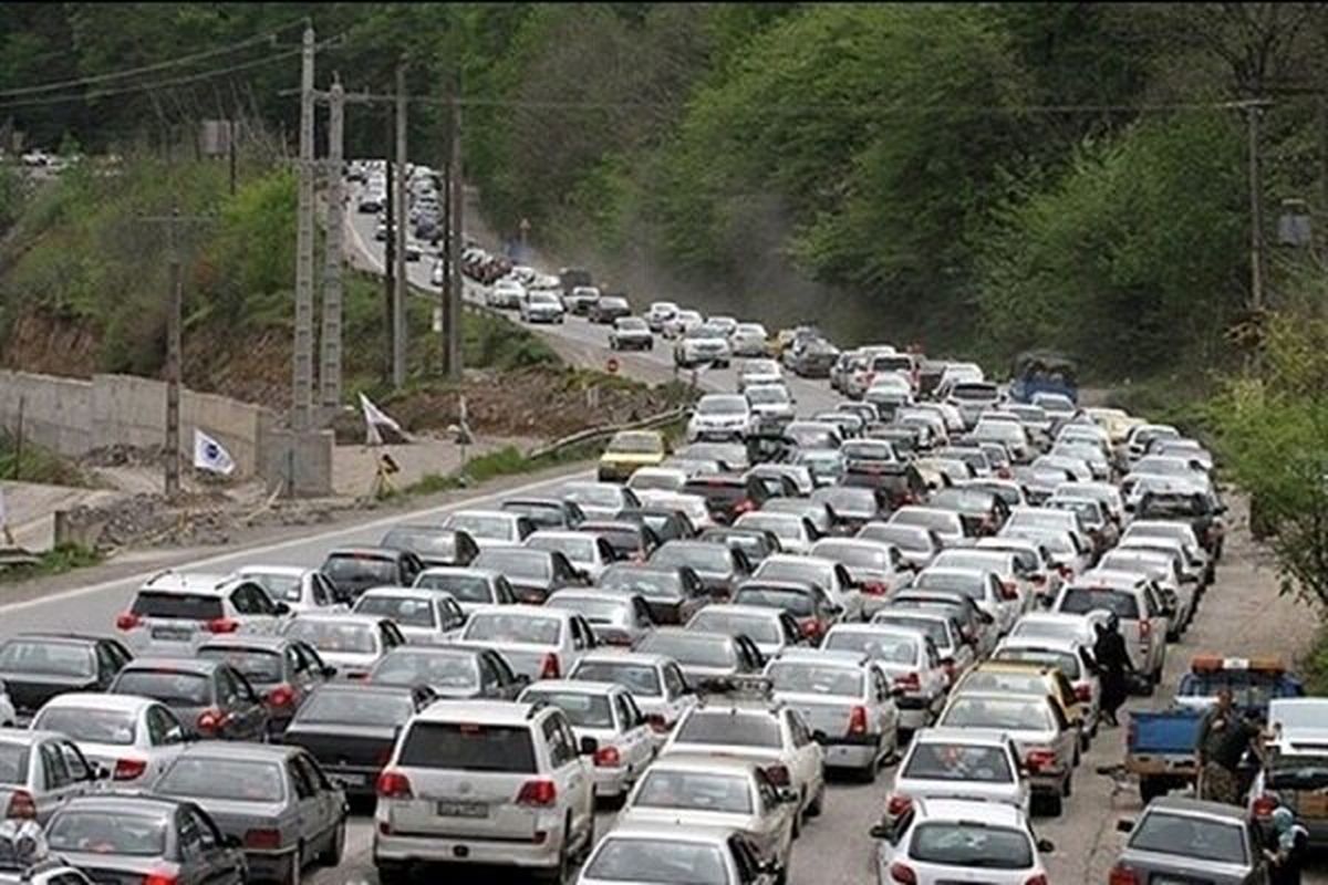 ترافیک سنگین در محورهای چالوس و هراز
