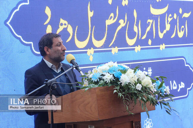 آغاز عملیات اجرایی تعریض پل دهرود در حاشیه شهر مشهد