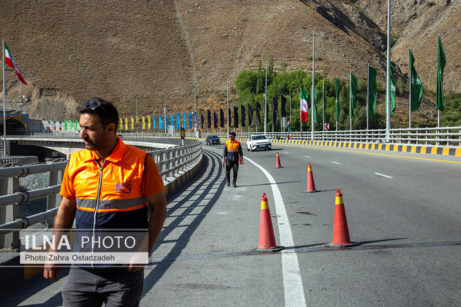 بازدید رئیس بنیاد مستضعفان از باند شرقی فاز ۲ آزادراه تهران شمال