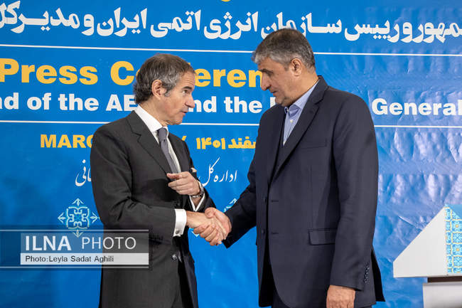 کنفرانس مطبوعاتی رئیس سازمان انرژی اتمی ایران و مدیرکل آژانس بین‌ال