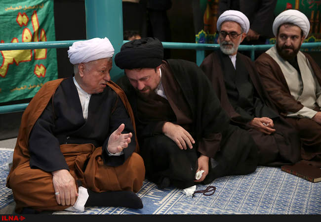 حضور آیت‌الله هاشمی رفسنجانی در مراسم عزاداری هیأت ایثارگران در حسی