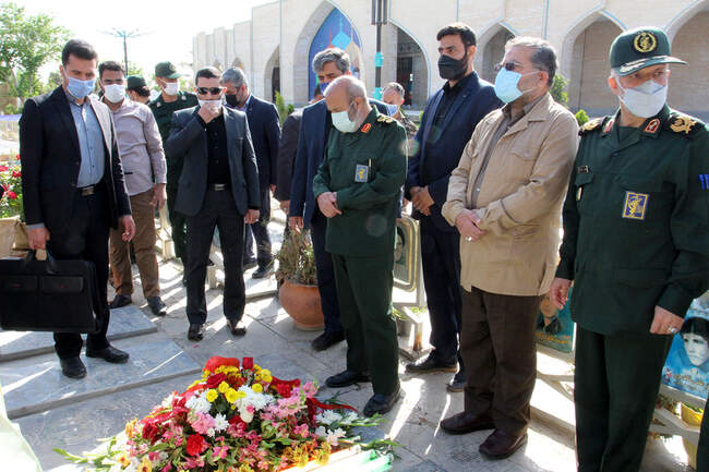 مراسم ترحیم سردار محمد حجازی در گلستان شهدای اصفهان برگزار شد