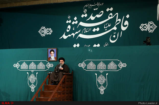 مراسم عزاداری ایام شهادت حضرت فاطمه‌زهرا(س) با حضور رهبر معظم انقلاب
