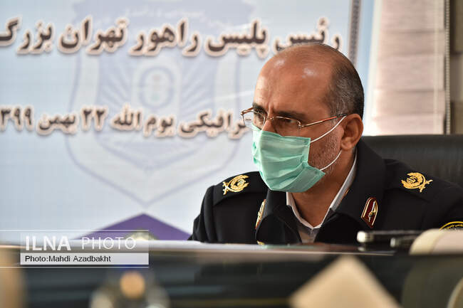 نشست رسانه ایی رییس پلیس راهور تهران بزرگ