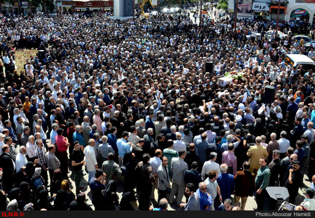 مراسم تشییع پیکر روح الله قهرمانی چابک استاندار سابق گیلان 