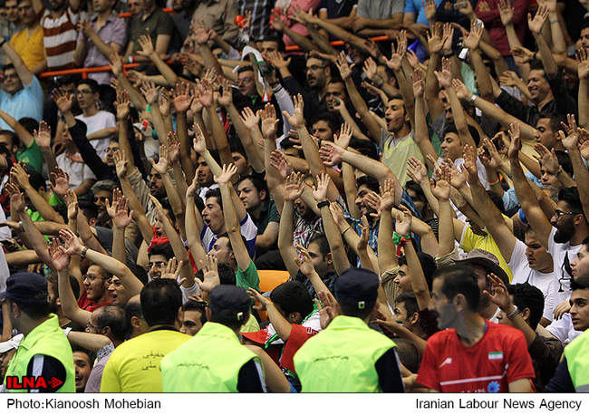 دیدار تیم های ملی والیبال ایران و آمریکا