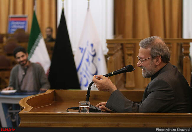 نشست خبری علی لاریجانی رئیس مجلس شورای اسلامی به مناسبت روز مجلس