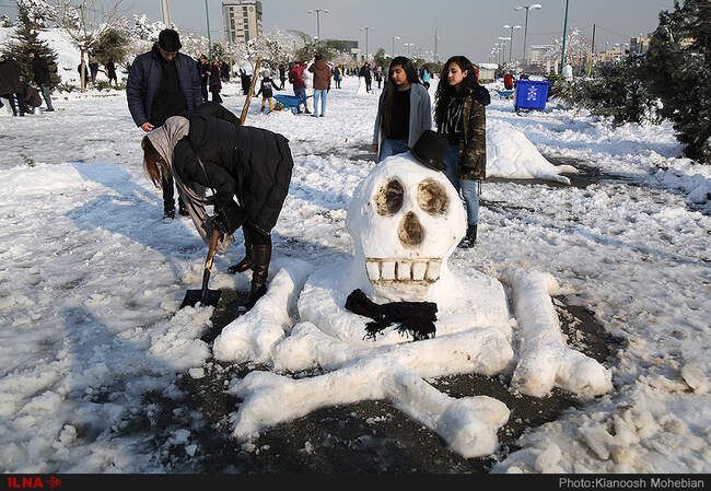 تصاویر جشنواره ساخت مجسمه‌های برفی در تهران 