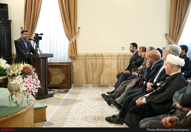 دیدار رئیس، معاونین و جمعی از مدیران سازمان تأمین اجتماعی با آیت الل