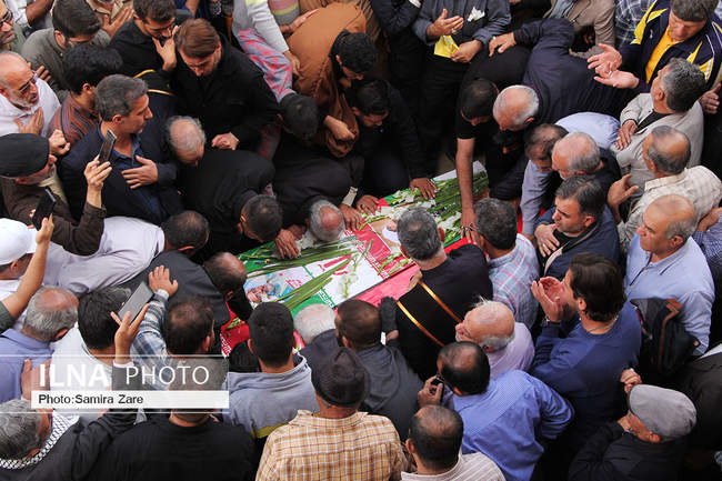 مراسم تشییع پیکر شهیده کرباسی و شهید صباحی