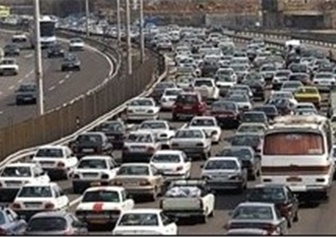 ترافیک نیمهسنگین در باند جنوبی کرج_قزوین