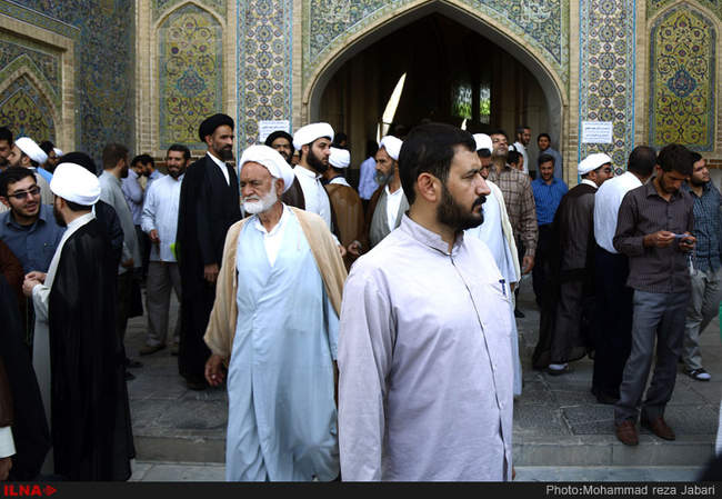  تجمع روحانیون و طلاب حوزه علمیه قم در اعتراض به حادثه منا